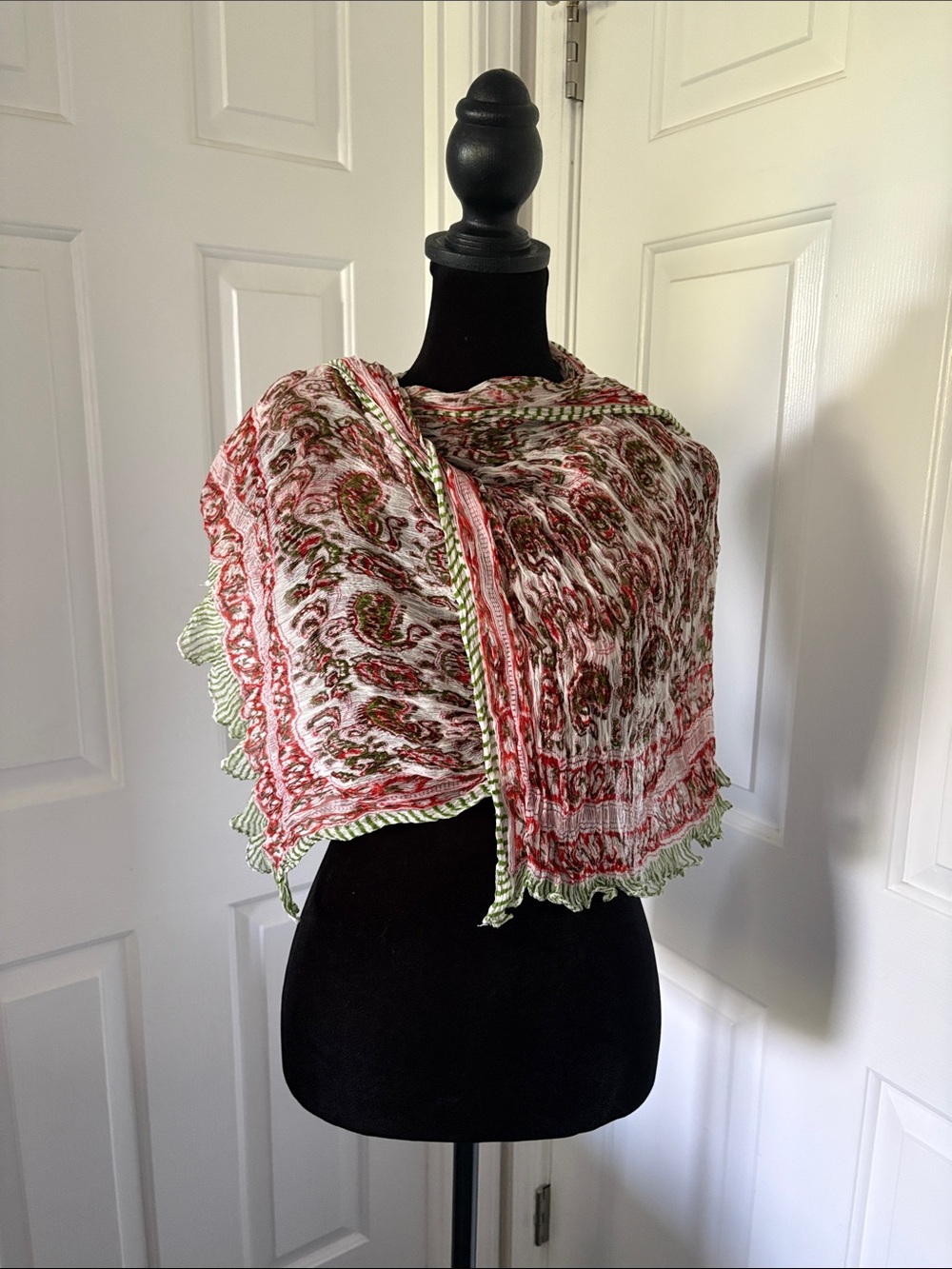 Art Studio NWT handcrafted Paisley Print Scarf.